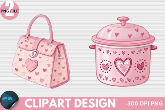 Download Retro Pink Valentine Clipart PNG - Premium Resources