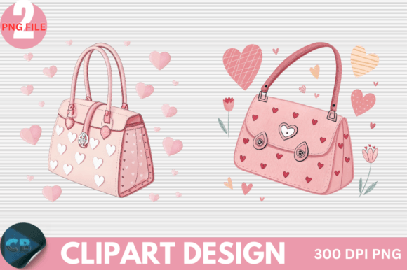 Download Retro Pink Valentine Clipart PNG - Premium Bundle